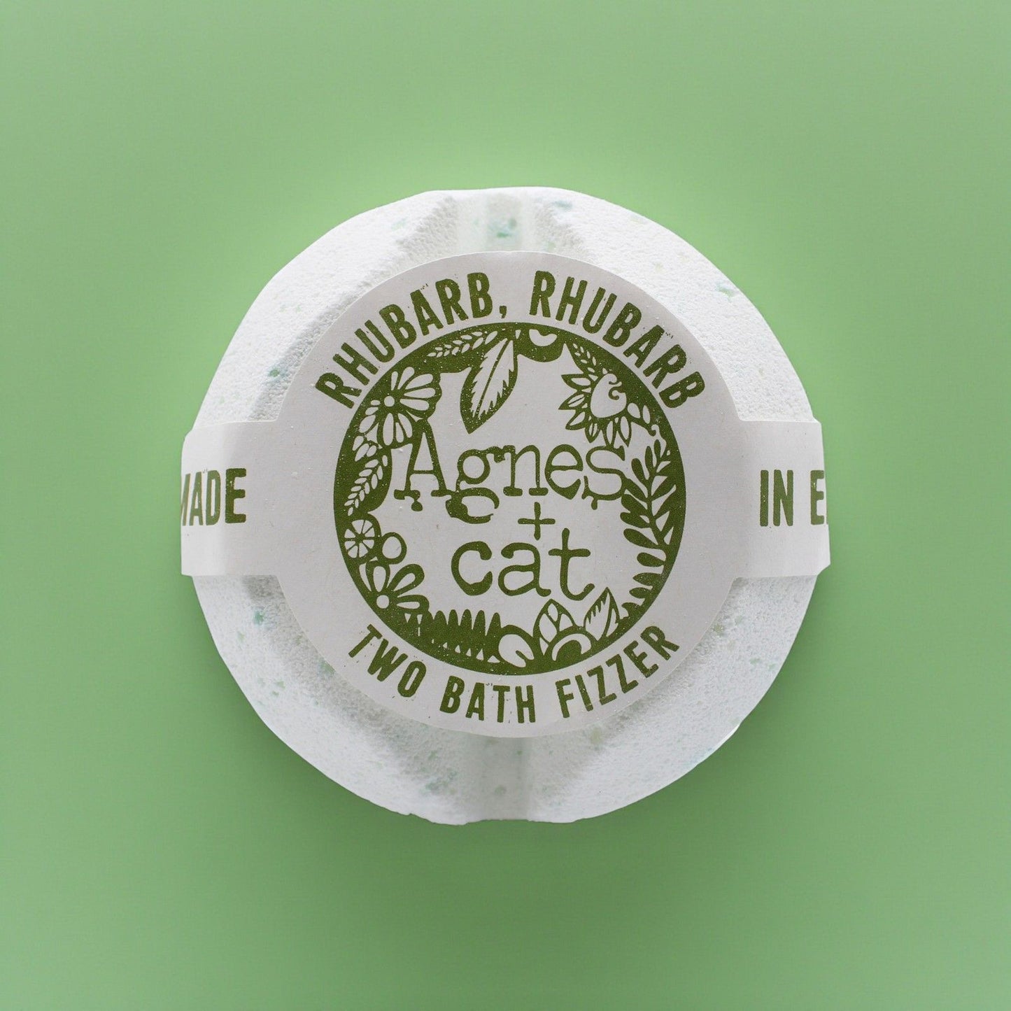 Agnes + Cat Bath Fizzer - Rhubarb Rhubarb
