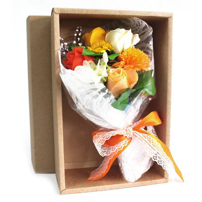 Orange Boxed Hand Soap Flower Bouquet - Special