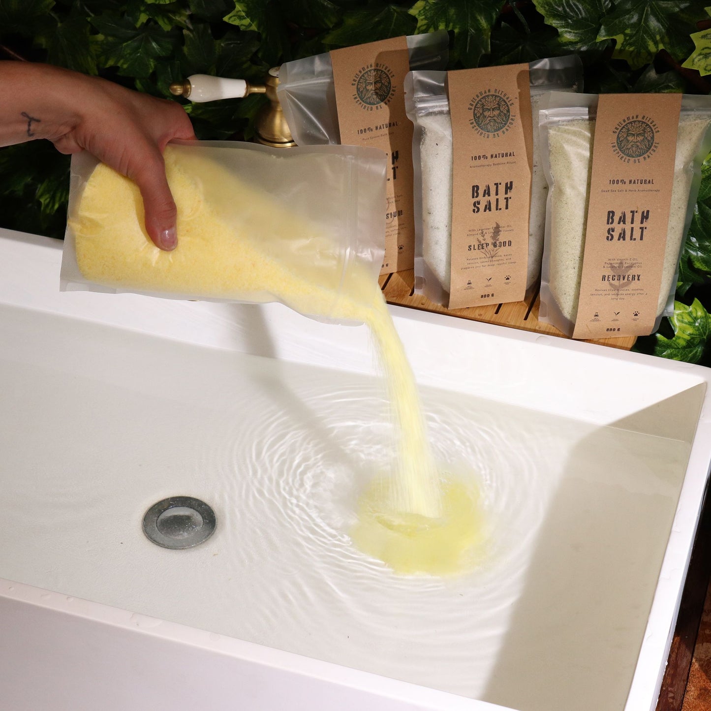 Greenman Rituals Vitamin C & Mandarin Epsom Bath Salt – Glow & Go